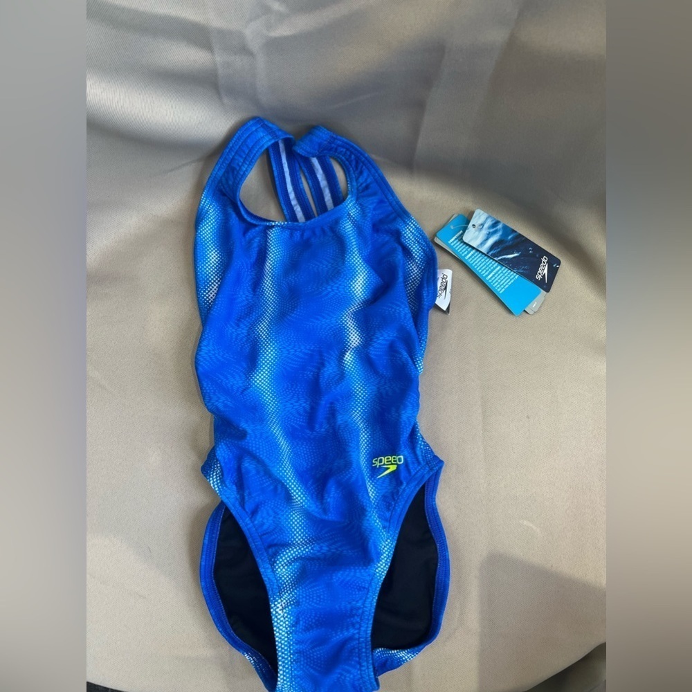 Speedo Pro LT Competitive Swimsuit Youth 22 Blue NWT